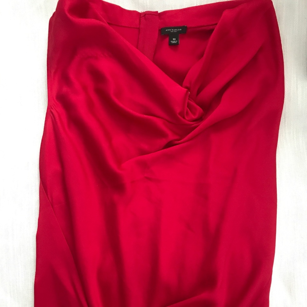 Ann Taylor silk blouse - red color - size 10